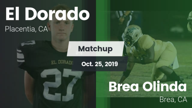 Boys Varsity Football El Dorado High School Placentia