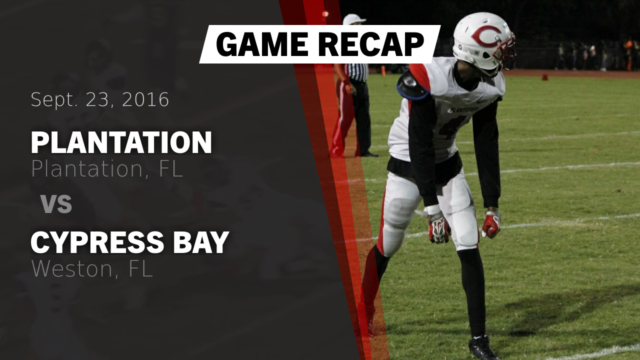 Boys Varsity Football Plantation High School Plantation