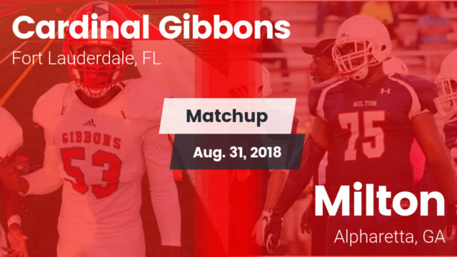 Boys Varsity Football Cardinal Gibbons High School Fort