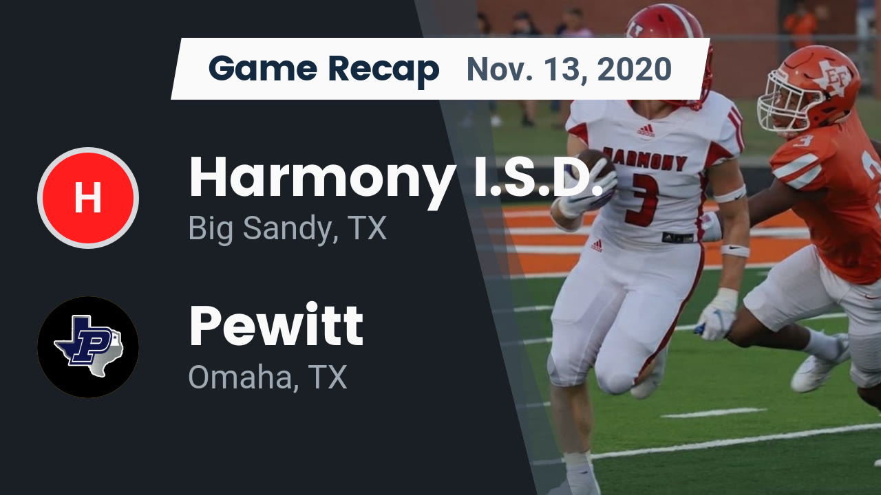 Harmony HS Football Video "Recap: Harmony I.S.D. vs. Pewitt 2020 Harmony HS Football Video "Recap: Harmony I.S.D. vs. Pewitt 2020