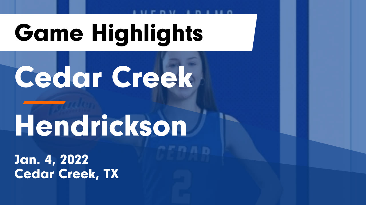 Cedar Creek vs Hendrickson Game Highlights Jan. 4, 2022 Cedar Creek