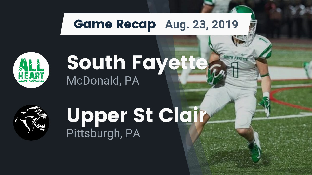 South Fayette Hs Football Video Recap South Fayette Vs Upper St