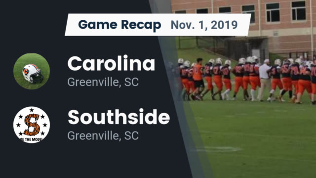Boys Varsity Football Carolina High School Greenville South