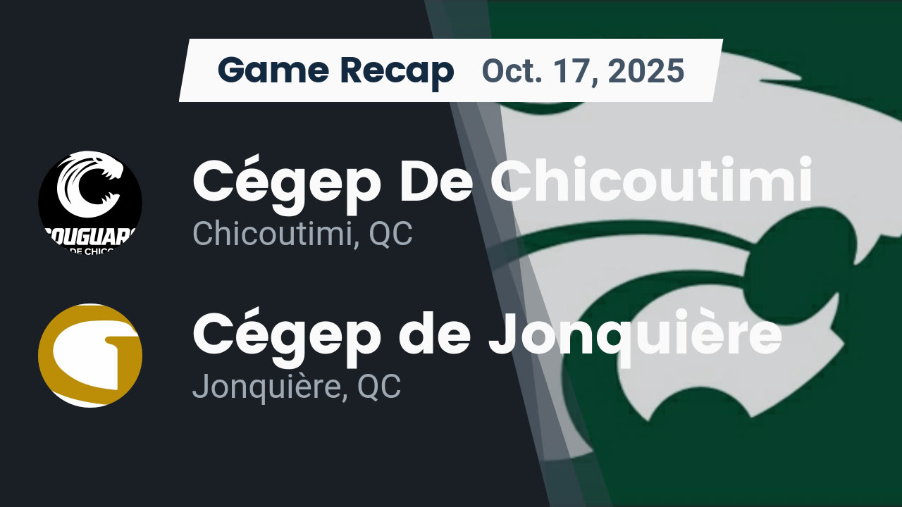 Cégep De Chicoutimi | College Sports | Home | Hudl, image size:1280x720