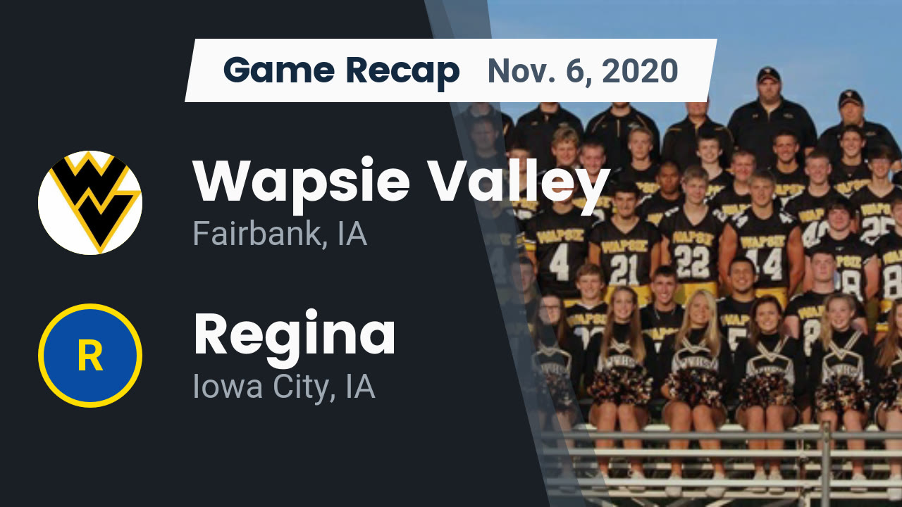 Wapsie Valley HS Football Video "Recap Wapsie Valley vs. Regina 2020