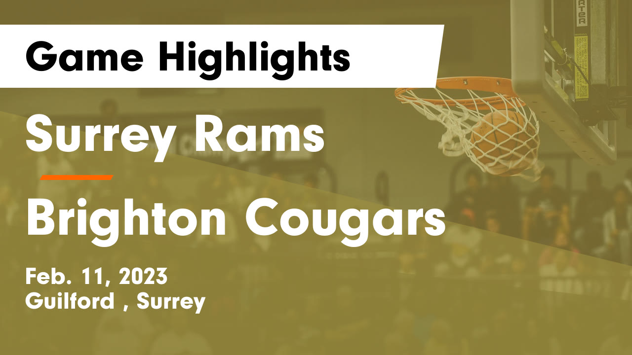 Surrey Rams vs Brighton Cougars Game Highlights - Feb. 11, 2023 ...