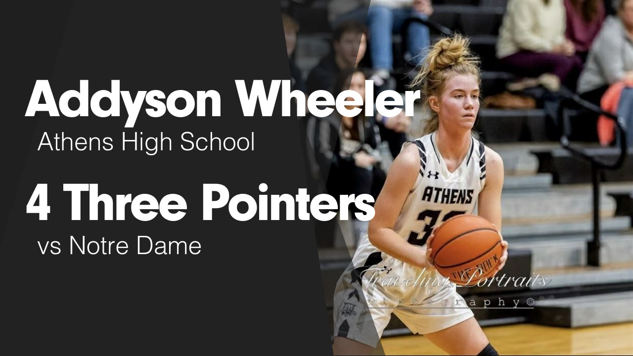 4 Three Pointers vs Notre Dame - Addyson Wheeler highlights - Hudl