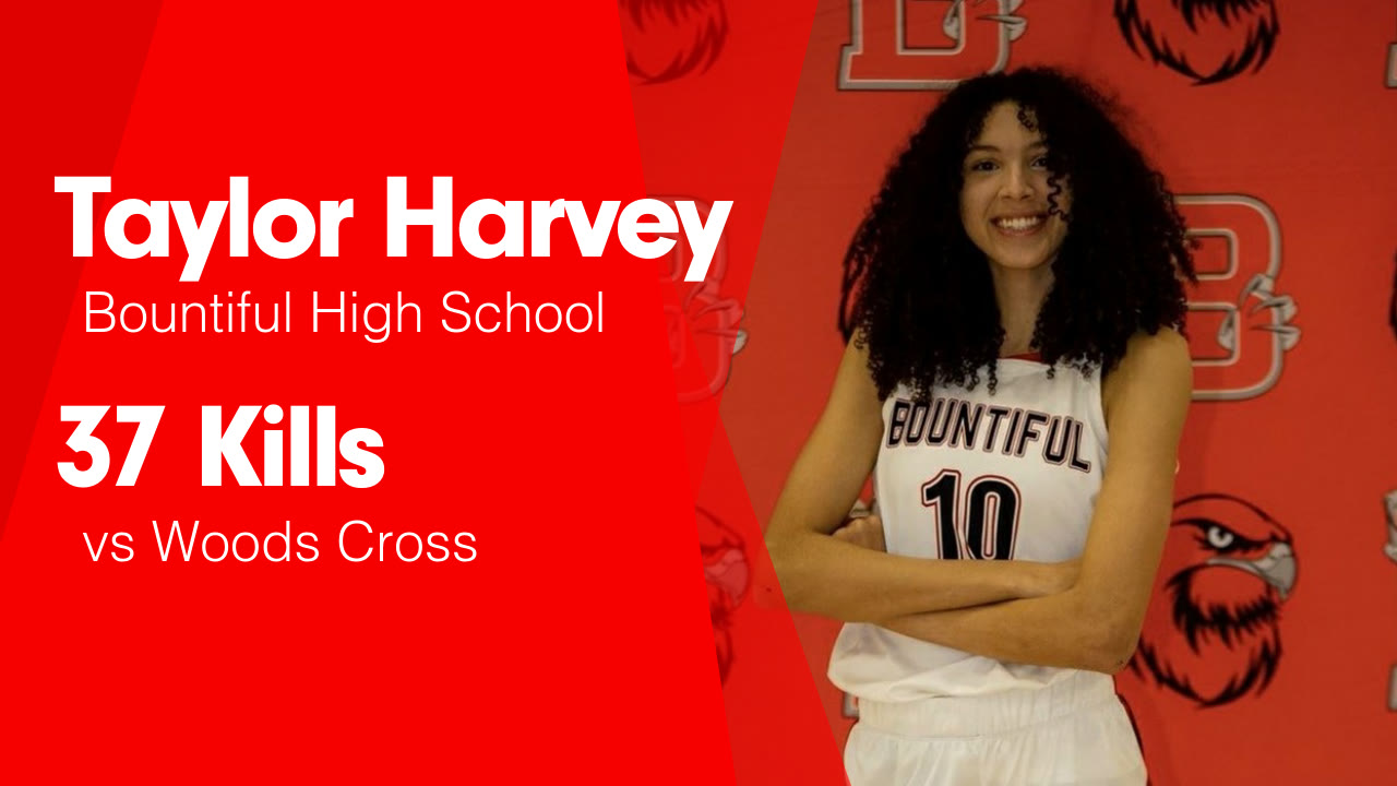 37 Kills vs Woods Cross Taylor Harvey highlights Hudl
