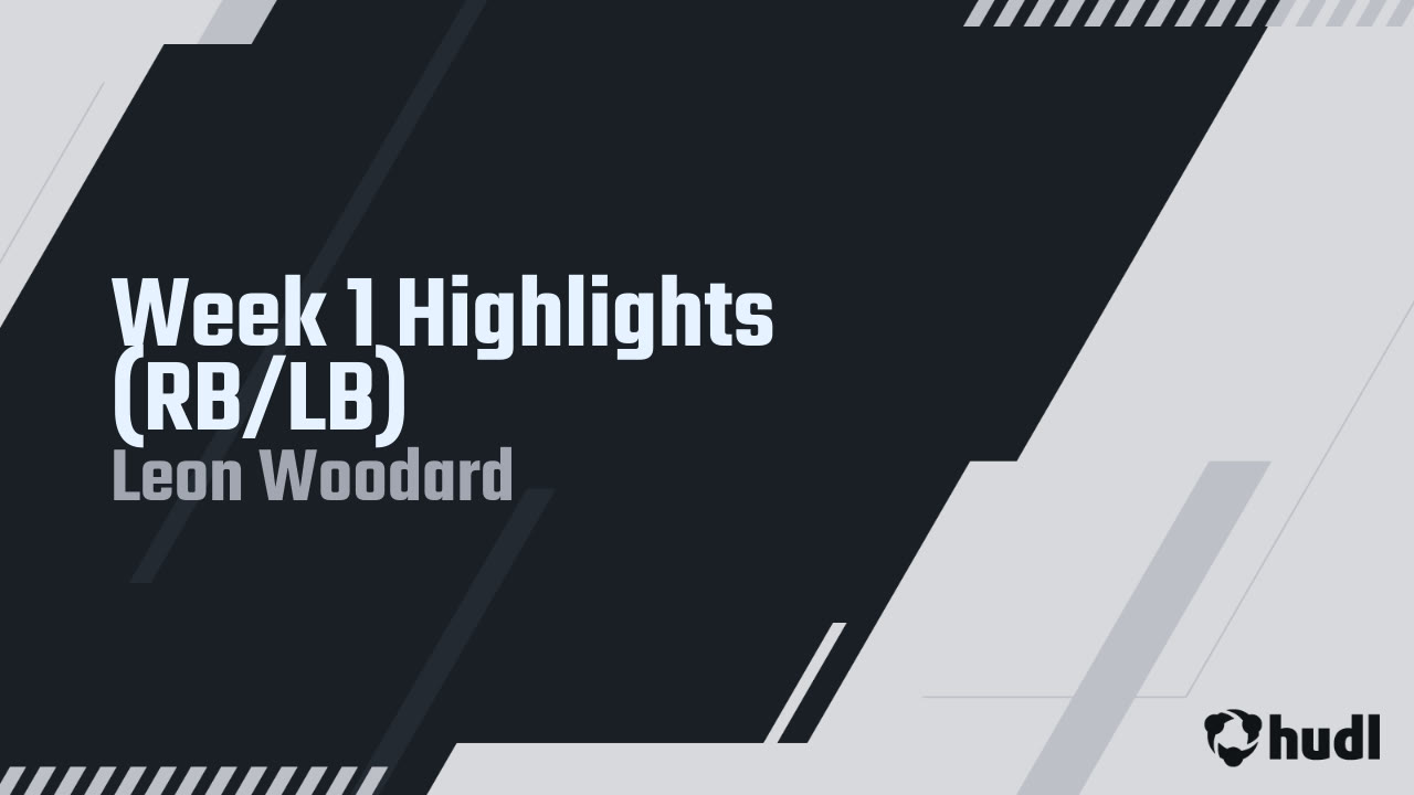 Week 1 Highlights (RB/LB) - Leon Woodard highlights - Hudl