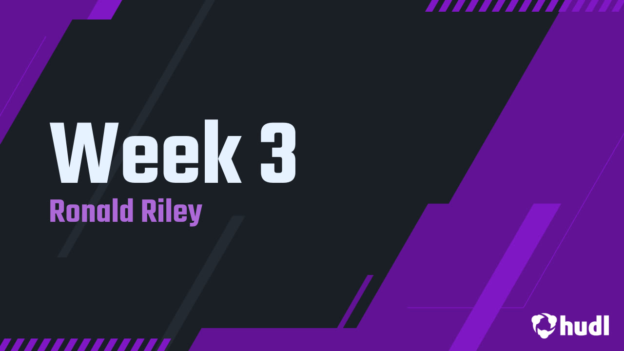Week 3 - Ronald Riley highlights - Hudl