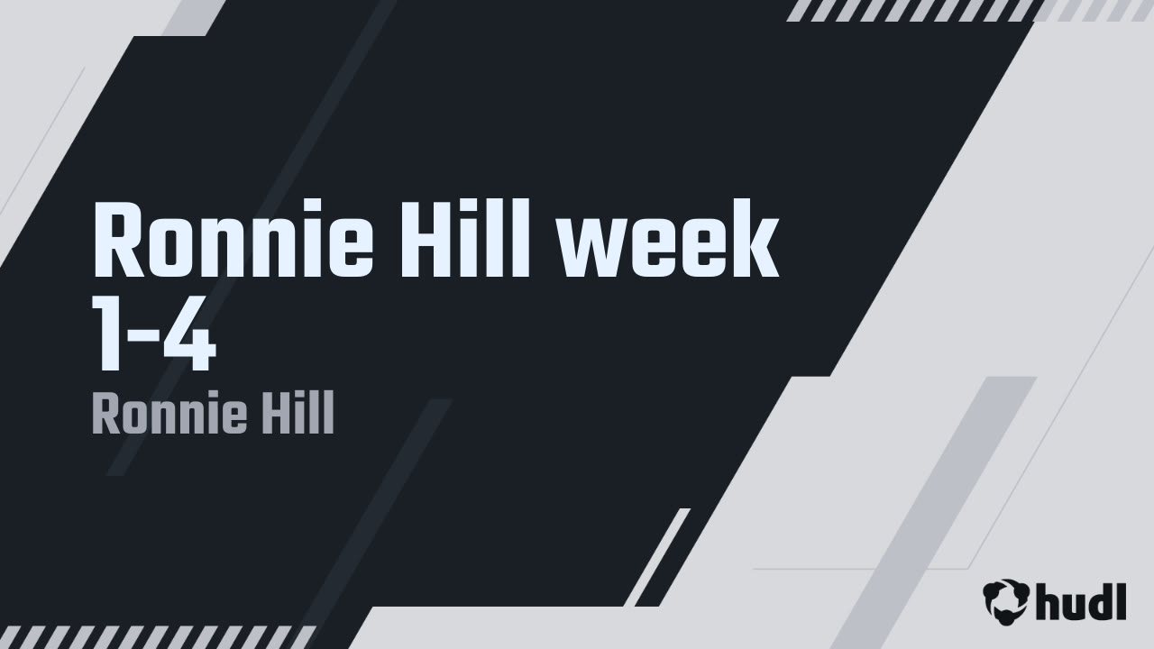 Ronnie Hill Senior Highlights