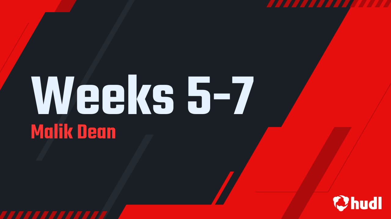 Weeks 5-7 - Malik Dean highlights - Hudl